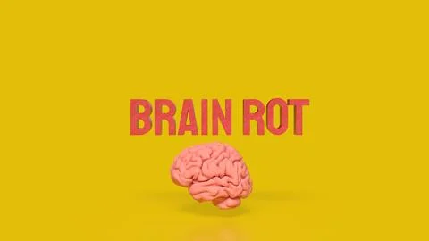 The Brain Rot for Technology concept 3d Rendering. Stock Illustration