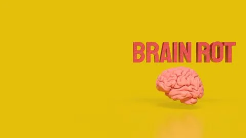 The Brain Rot for Technology concept 3d Rendering. Stock Illustration