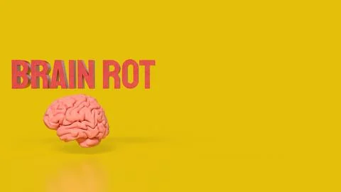 The Brain Rot for Technology concept 3d Rendering. Stock Illustration