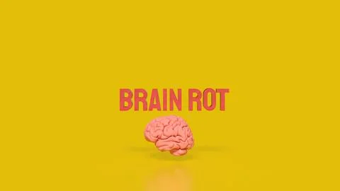 The Brain Rot for Technology concept 3d Rendering. Stock Illustration