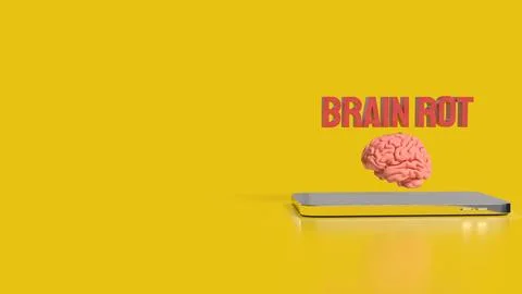 The Brain Rot for Technology concept 3d Rendering. Stock Illustration