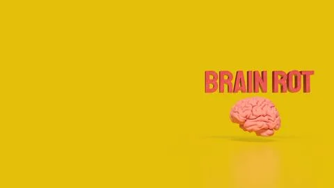 The Brain Rot for Technology concept 3d Rendering. Stock Illustration
