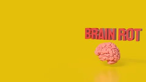 The Brain Rot for Technology concept 3d Rendering. Stock Illustration