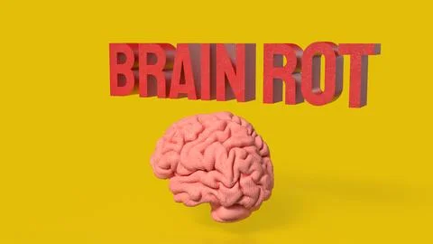 The Brain Rot for Technology concept 3d Rendering. Stock Illustration