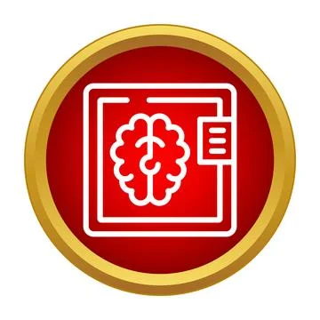Brain scan symbolizing artificial intelligence and knowledge processing 스톡 일러스트
