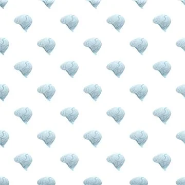 Brain seamless pattern representing mind and intelligence Illustrazione stock