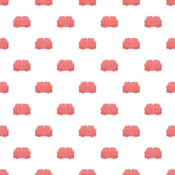 Brain seamless pattern representing mind, intelligence, and psychology Stock Illustration