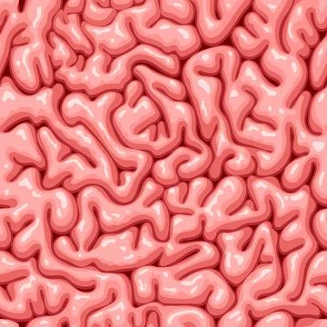 Brain seamless pattern texture, anatomy background Illustrazione stock