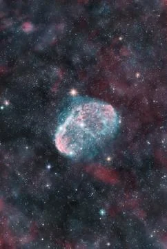 Brain-shaped cosmic nebula Stock Photos