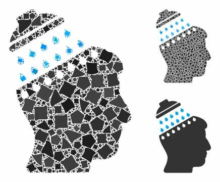 Brain shower Composition Icon of Joggly Elements イラスト素材