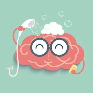 Brain Shower Stock Illustration