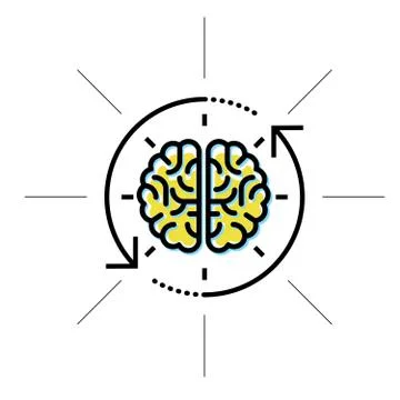 Brain in sight - intellect, research and knowledge concept Stock Illustration