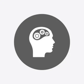 Brain sign icon. Stock Illustration