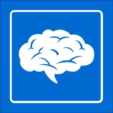 Brain sign icon. Stock Illustration