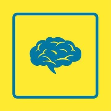 Brain sign icon. Stock Illustration