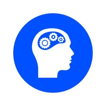 Brain sign icon. Stock Illustration