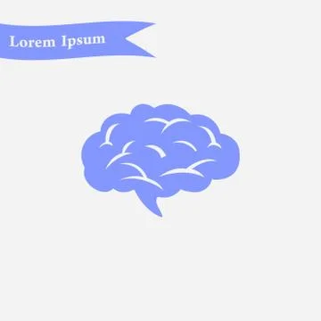 Brain sign icon. Stock Illustration