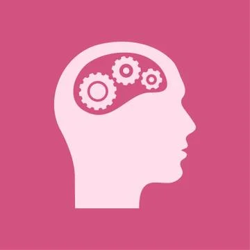 Brain sign icon. Illustrazione stock