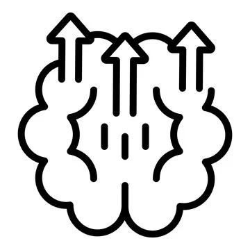 Brain skill up icon outline vector. Career goal Stock Illustration