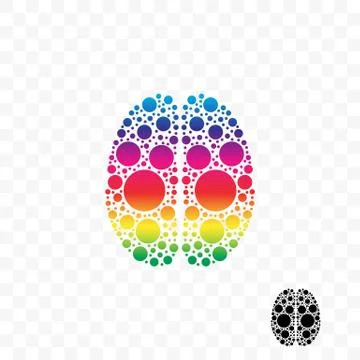 Brain smart logic mind idea vector logo Illustrazione stock