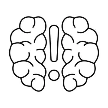 Brain solution icon, outline style Stock Illustration
