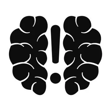 Brain solution icon, simple style イラスト素材
