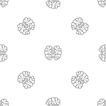 Brain solution pattern seamless vector Stock Illustration