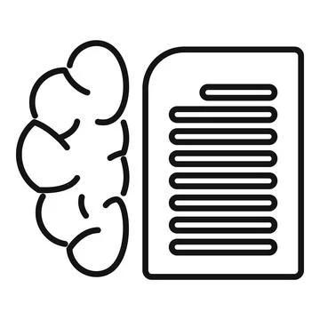 Brain solution plan icon outline vector. Evidence process reason 스톡 일러스트