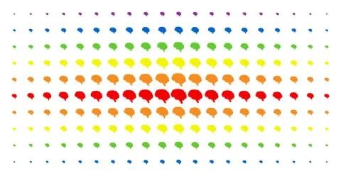 Brain Spectrum Halftone Pattern イラスト素材