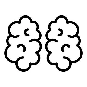 Brain speech icon outline vector. Smart mind Stockillustratie