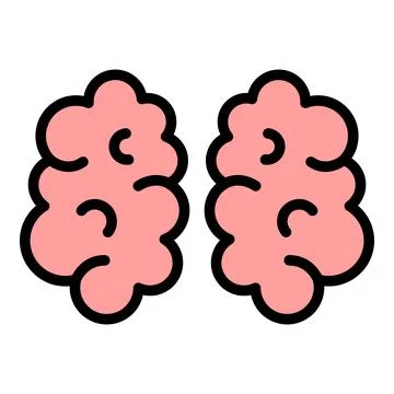Brain speech icon vector flat Stock Illustration