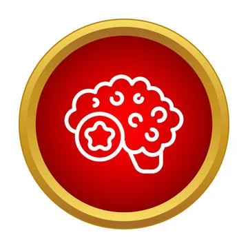 Brain star icon representing creative idea generation Stockillustratie