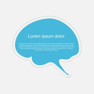 Brain sticker. Vector illustration. Stock Illustration
