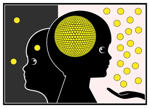Brain Stimulation Stock Illustration