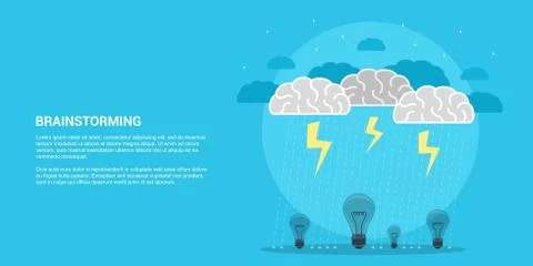Brain storm concept Stock Illustration
