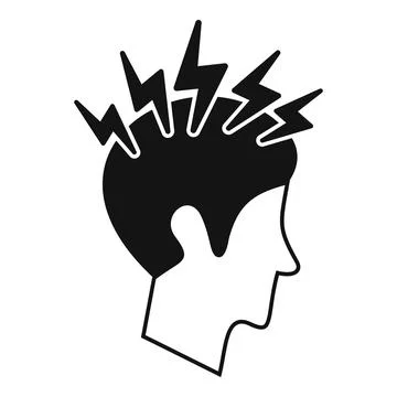 Brain storm ill icon simple vector. Dizziness problem 스톡 일러스트