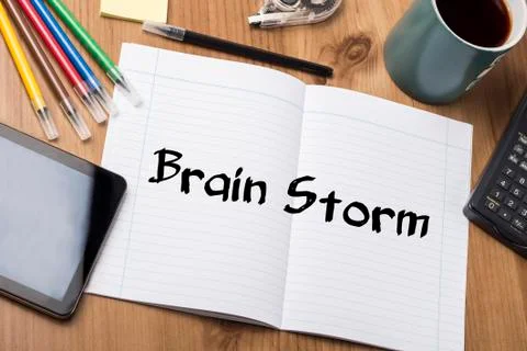 Brain Storm - Note Pad With Text Stock Photos