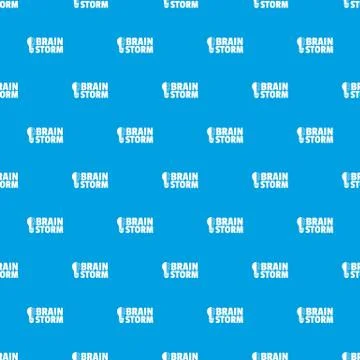Brain storm pattern seamless blue Stock Illustration