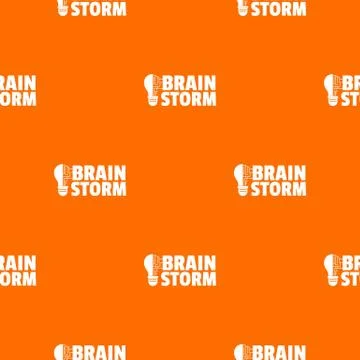 Brain storm pattern vector orange Stock Illustration