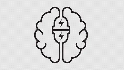 Brain storming, plug brain, charger mind concept. Alpha channel 库存影片 342422178
