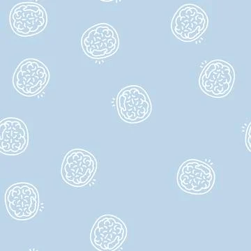 Brain stroke line seamless pattern 스톡 일러스트