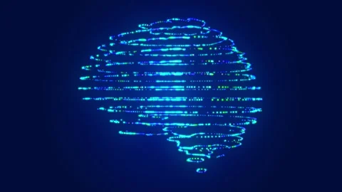 Brain study, MRI, brain section analysis. Medicine, the future of diagnosis Stock Footage 148560176