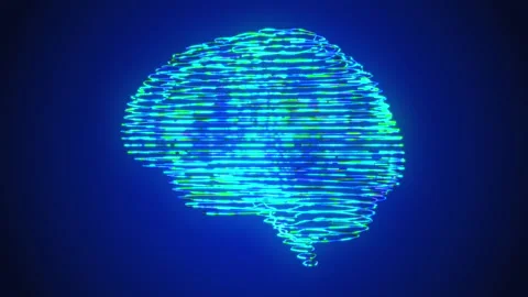 Brain study, MRI, brain section analysis. Medicine, the future of diagnosis Stock-Footage 148560281