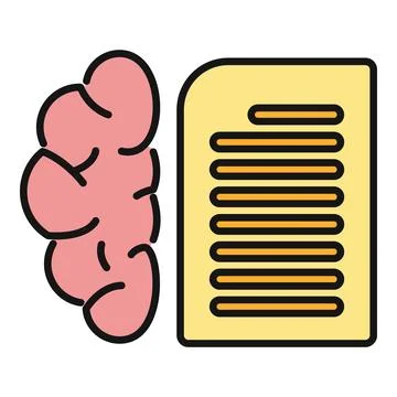 Brain studying document representing knowledge and learning 스톡 일러스트