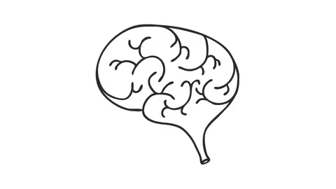 Brain symbol animation Stock Footage 106733250