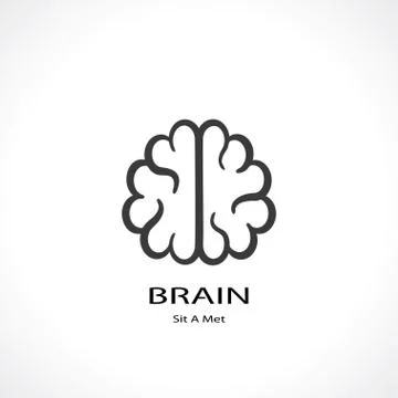 Brain symbol Stock Illustration