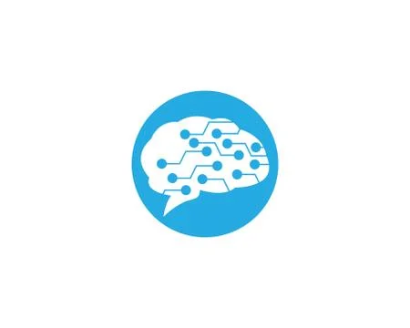 Brain symbol vector icon Stock Illustration