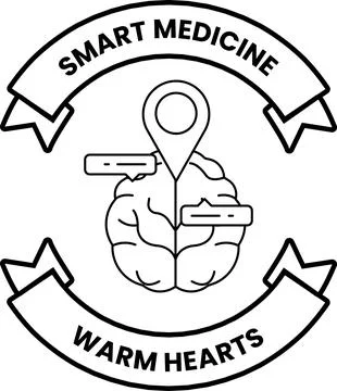 Brain symbolized by a map pin Illustrazione stock