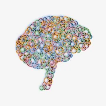 Brain synapses abstract illustration Stock Illustration