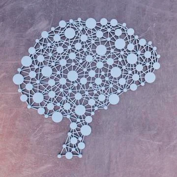 Brain synapses abstract illustration Stock Illustration